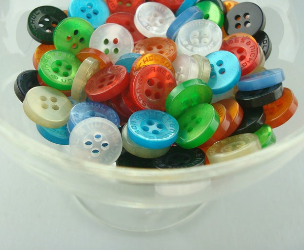 Wholesale polyester chalk Resin Rod buttons for Shirt Coat