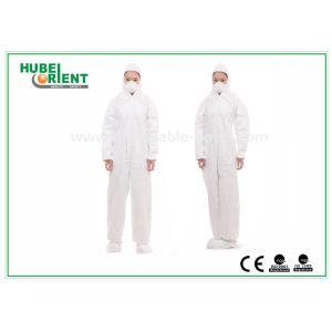 Polypropylene Disposable Protective Coveralls With Hood And Feetcover