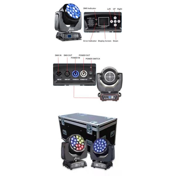 50000 Hours Lifespan 19*15W RGBW LED Big Bee Eyes Moving Head Stage Light with Remote