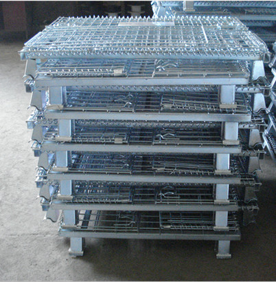 Steel galvanized warehouse wire mesh cages for sale