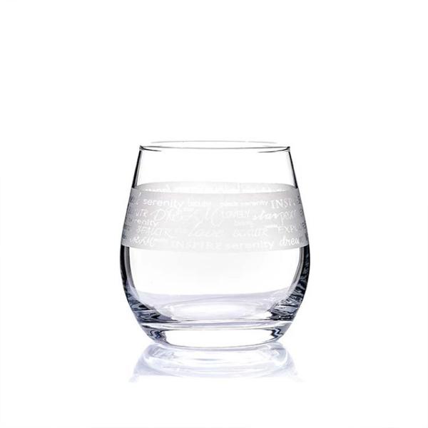 Buy Customized LOGO New fashion Wine glass gift with gold and silver printing at wholesale prices