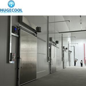 2*2.5m Walk in Cooler Manual Sliding Door with Ramp and Safety Device Escape