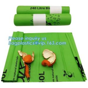 Biodegradable hot sell food waste compostable plastic garbage bag, Biodegradable