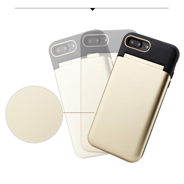 TPU PC 2 in 1 pink card slot phone case with a mirror for iphone X 6splus 7plus