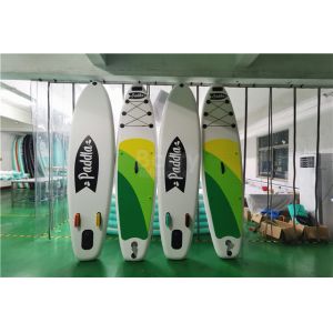 Customized Green And Yellow Inflatable SUP Board Stand Up Paddleboard