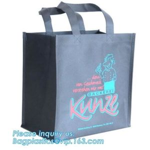 Promotional Custom LOGO Printed Gift Tote Shopping Non Woven Bag, Classic Black