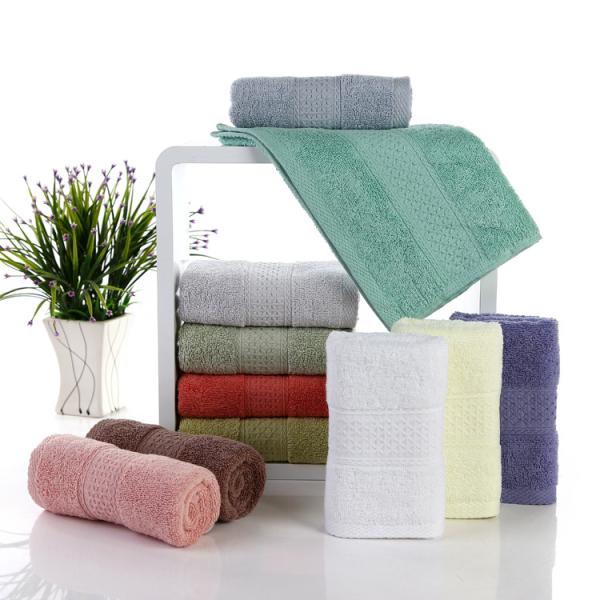 White Plain Forged Cotton Washcloth Bath Towel Absorbent 3-Piece Gift Box with Return Gift Cover