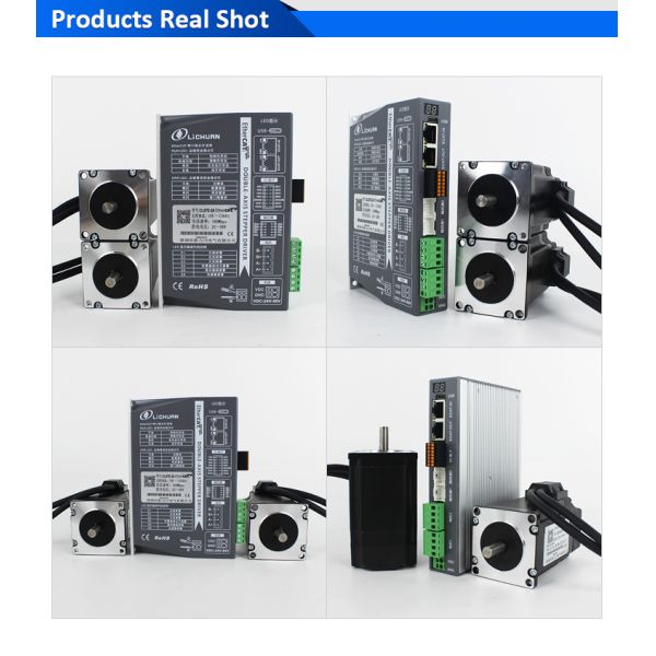 Lichuan 2-Axis DC Closed Loop Stepper Motor Drivers Controller Kit 1.0N.m 2Phase Nema23 DC24V~50V 3.0/4.0A 1000PPR