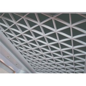 suspended decorative Metal Grid Ceiling aluminum Triangle For stadiums / subway