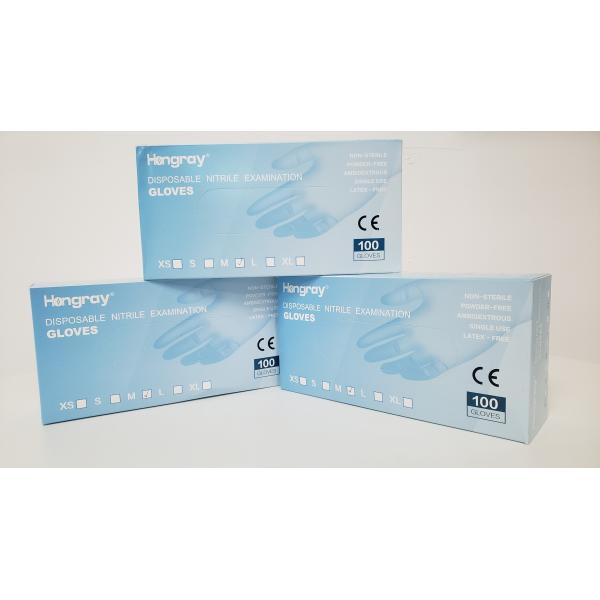 Buy Powdered Nitrile Disposable Examination Gloves FDA 510K CE at wholesale prices