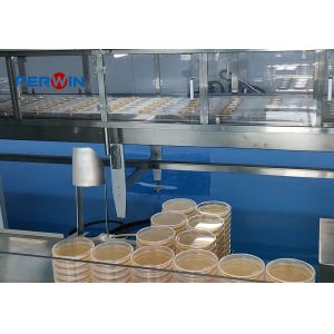 Efficient Petri Dish Filling Machine with Fixed-point Cap Closing