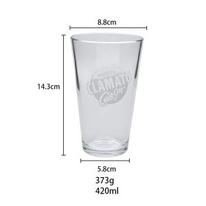 Customized Logo Cadmium Free 420ml Glass Beer Mug