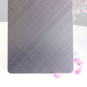 Grey Cross Hairline Stainless Steel Sheet Four Feet Metal Plate