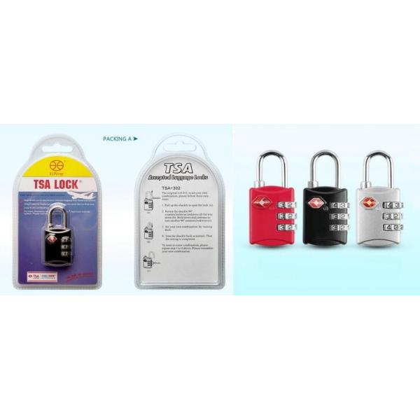 Zinc Alloy TSA 3-digital travel lock& pink Tsa Luggage Lock& 59g Tsa Bag Number Lock