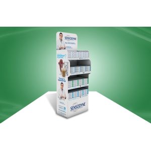 Four Shelf POP Cardboard Display Eco-friendly Material / Printing
