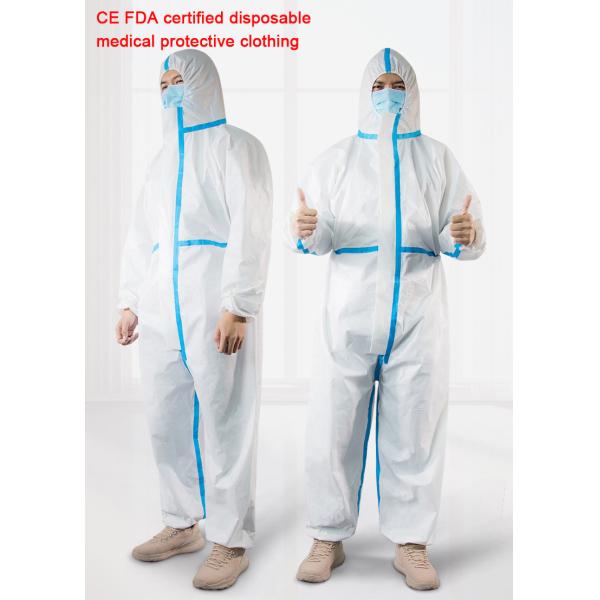 Buy Anti Epidemic Sterilization Disposable Protective Suit , Waterproof Isolation Gown at wholesale prices