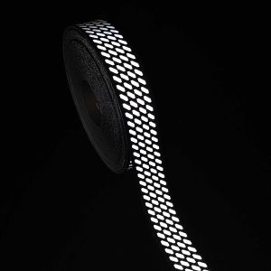 Eco-friendly Webbing With Reflective Pattern Heat Transfered On