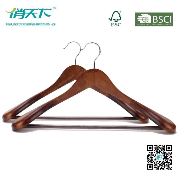 Buy Betterall High-end Custom Beech Wooden Coat Hanger at wholesale prices