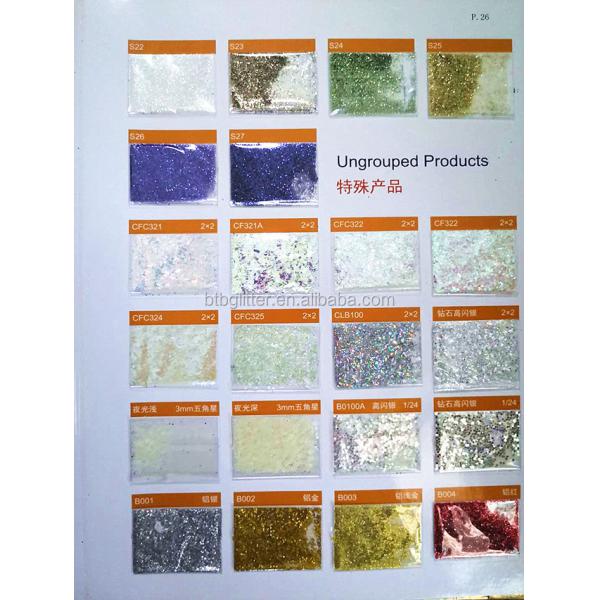 Polyester Solvent Resistant Glitter for Other Holiday Supplies in a Colorful Assortment of Colors