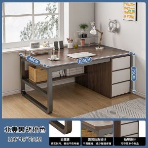 Simple Modern Office Furniture Iron Wood Bedroom Workbench Desk for in Home
