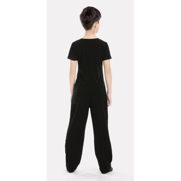 new offer latin dance clothes boy Ruffly blue white black modern dance stage children latin dance clothes