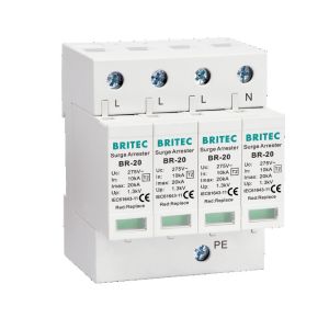 BR-20 4P Class 2 Surge Protective Device Lightning Arrester 3 Phase Thunder SPD