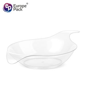 Wholesale cheap cute dinner transparent restaurant plates with handle