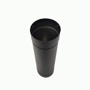 Black Straight Insert 500mm Single Wall Black Stove Pipe