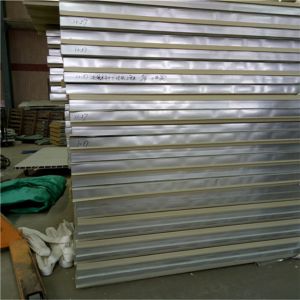 0.326mm steel sheet fireproof rock wool sandwich panel 5950 x 1150 x 50mm