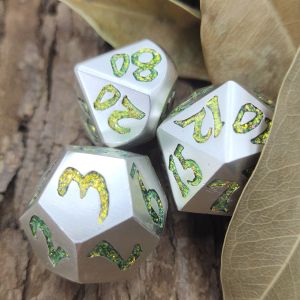 Polyhedral Dice Polished Luxury Metal Handmade DND Sharp Mini