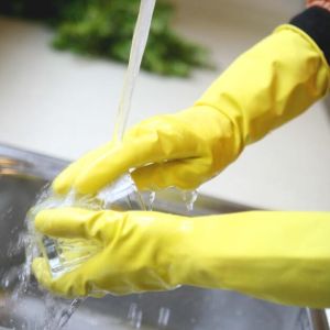Reusable Water Proof Latex 60g 30cm Dishwasher Hand Gloves