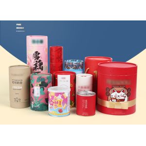 157gsm Paper Tea Coffee Tube Packaging Cardboard Cosmetic Tube
