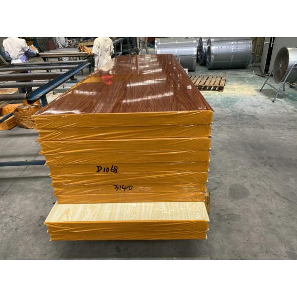 Wooden Color Metal Surface 950mm Width Wall EPS Sandwich Panel
