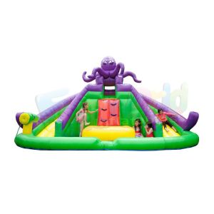Octopus Jumping Bouncer Inflatable Bounce House With Water Slides