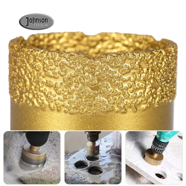 4pcs M14 50mm Vacuum Brazed Diamond Tools Drill Bit Minimal Chipping