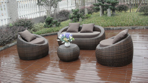 Buy 4pcs poly rattan pool furntiure at wholesale prices