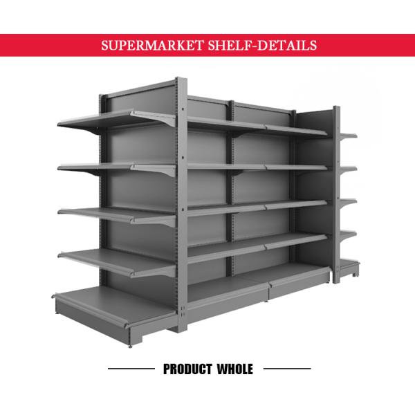 Metallic Supermarket Shelf Light Duty Gondola Display Rack
