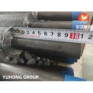 ASTM A179 Carbon Steel Seamless Extruded Fin Tube , Tubo Aletado With Al Fins
