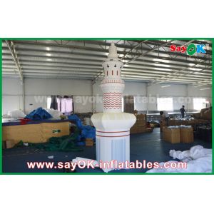 Islam Tower Custom Inflatable Products With White Oxford Cloth , 3m Height