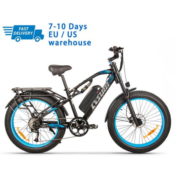 US EU STOCK 26 Inch Fat Tire Ebike 1000w 4 Tire 17Ah Big Lithium Battery All
