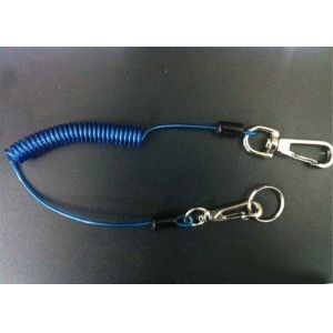 Quality Hot Sale Transparent Blue Spring Steel Wire Spiral Coiled Tether for sale