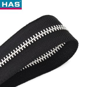 Garment Or Luggage Double-Ended Copper Metal Zipper With Auto-lock Slider 3 5 8