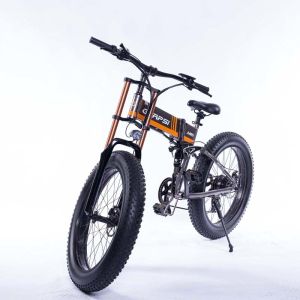 9ah 7 Speed Electric Bike 26 Inch Aluminum Frame Wear Resistant Fat Tires