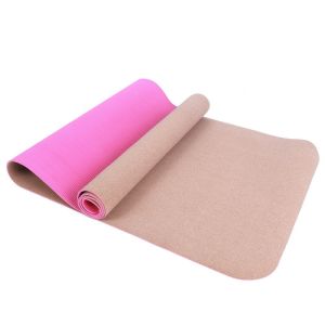 Ningbo virson New design hot selling CORK TPE yoga mat customized