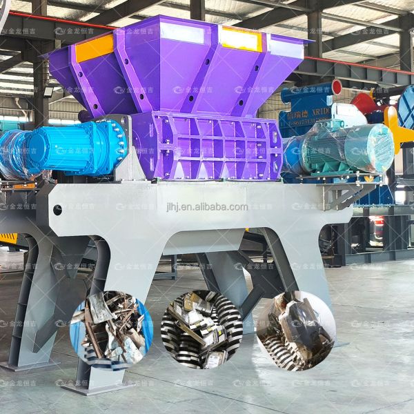 90 kW Power 20100 kg Weight Low Noise Double Shaft Shredder for Scrap Metal Recycling