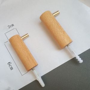 Modern Wooden Coat Hook with Brass Stick - Sapele Walnut Beech