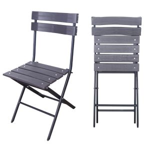 Quality None Logo Outdoor Garden Patio Party Banquet Events Folding Portable Wood Grain Plastic Dining Chair for sale