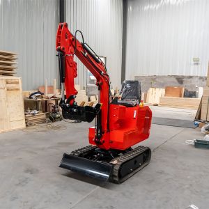 Hydraulic Transmission Red Micro 1 Ton Mini Excavator For Farm