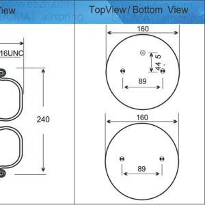 Double Convoluted Suspension Airide Springs Firestone W01-358-5900 WO13585900