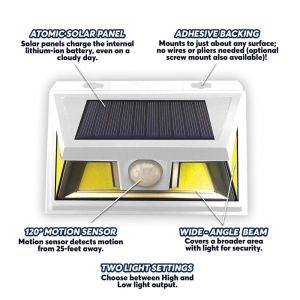 Solar Powered LED Motion Activated Security Light